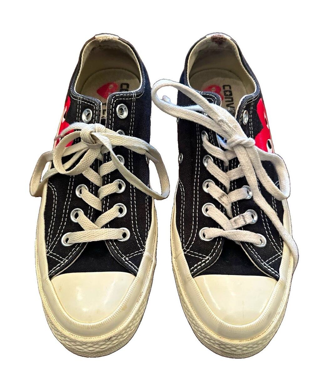 Comme des Garcons PLAY Converse Chuck 70 Low Black Heart Mens 5 Womens 7